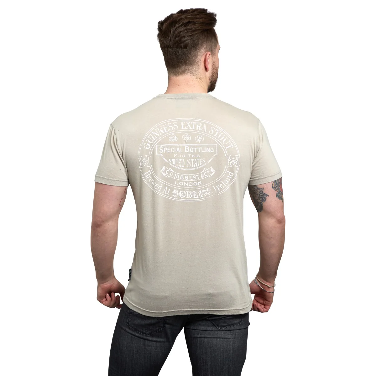 Beige Guinness Harp Premium Tee - Image 3