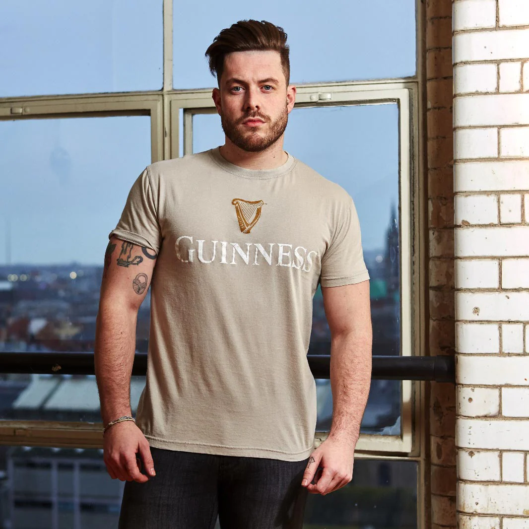 Beige Guinness Harp Premium Tee - Image 5