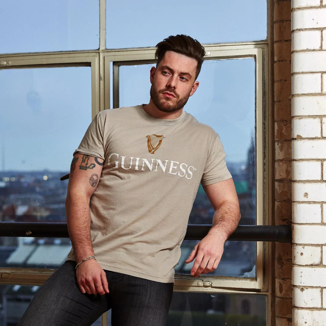 Beige Guinness Harp Premium Tee - Image 6