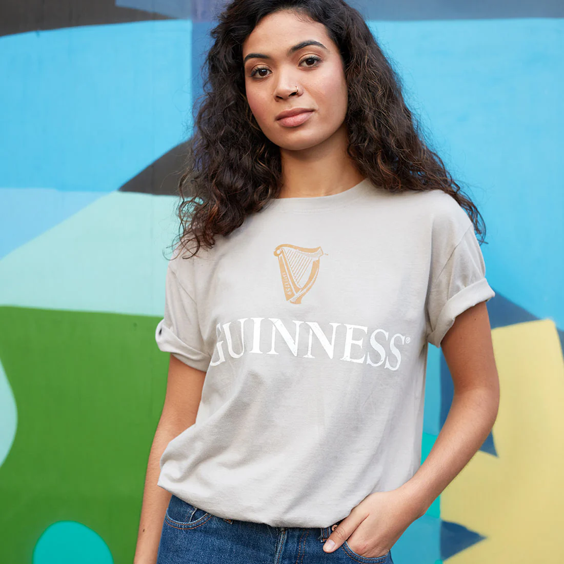 Beige Guinness Harp Premium Tee - Image 9